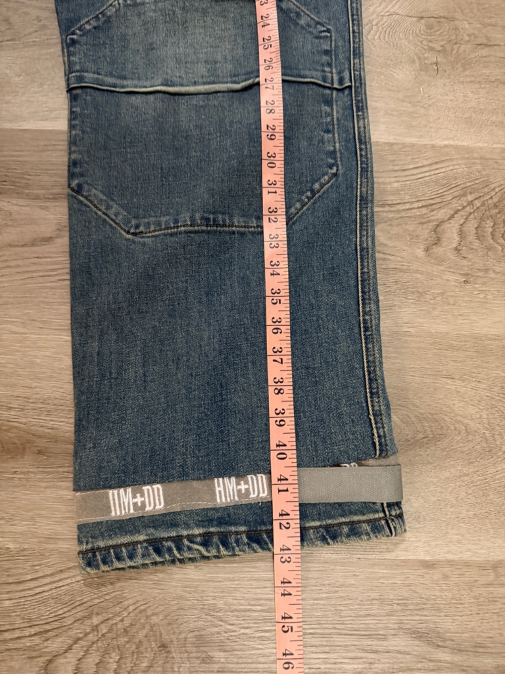 Women’s  Blue Denim Carpenter Jeans with Reflective Trim - Picture 9 of 12